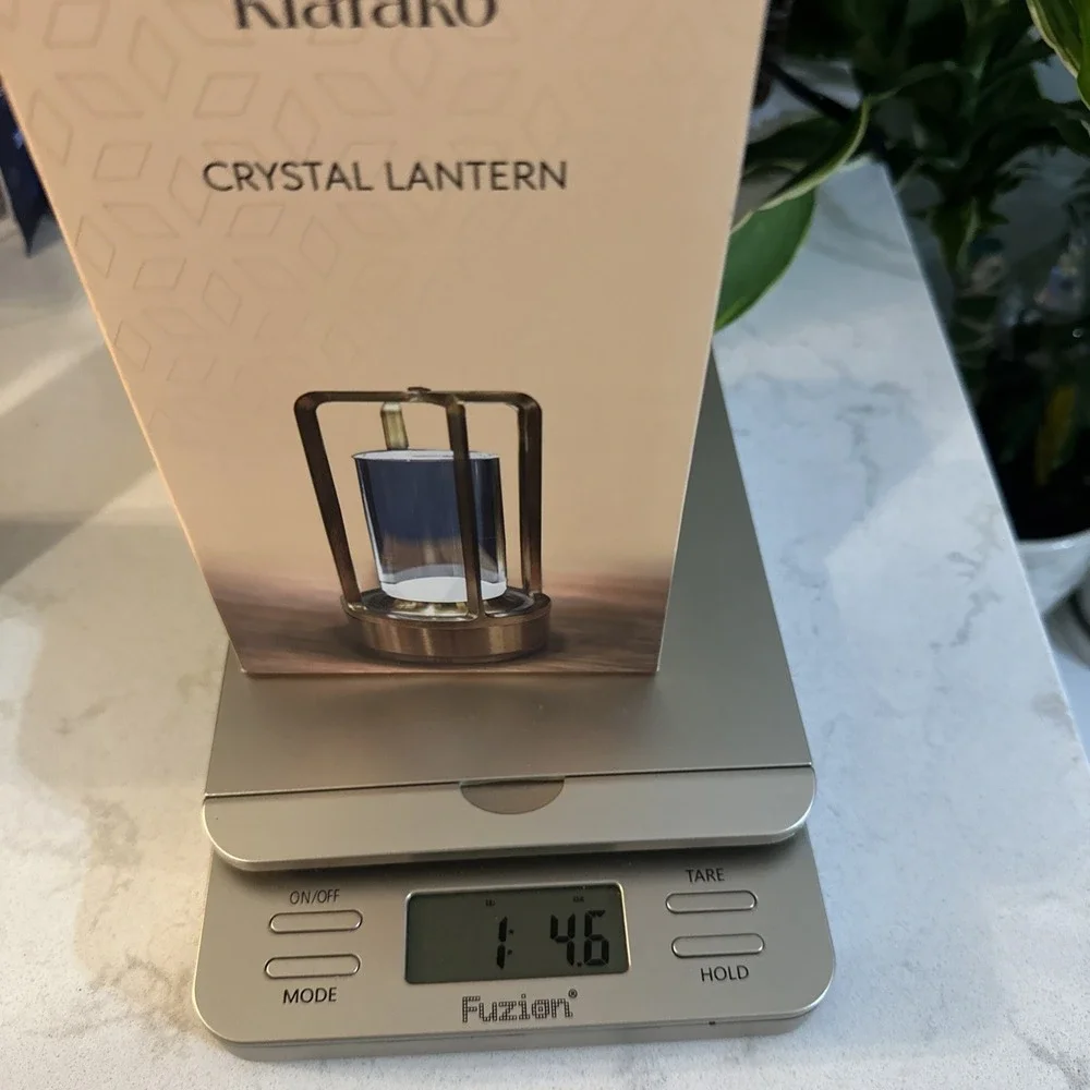 Klarako‎ Crystal Lantern Lamp–Modern Cordless Rechargeable Bedside & Outdoor NEW